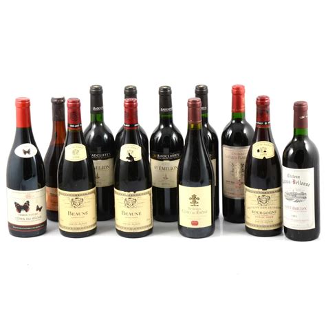 Lot 254 Twelve Bottles Of Assorted French Table Wine