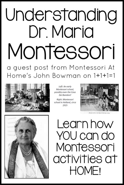 Montessori Minute ~ Understanding Dr Maria Montessori 1111