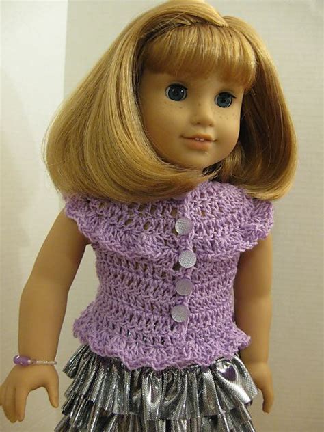 View full product details →. Ruffled Sleeveless Crocheted Sweater & Skirt for 18-inch ...