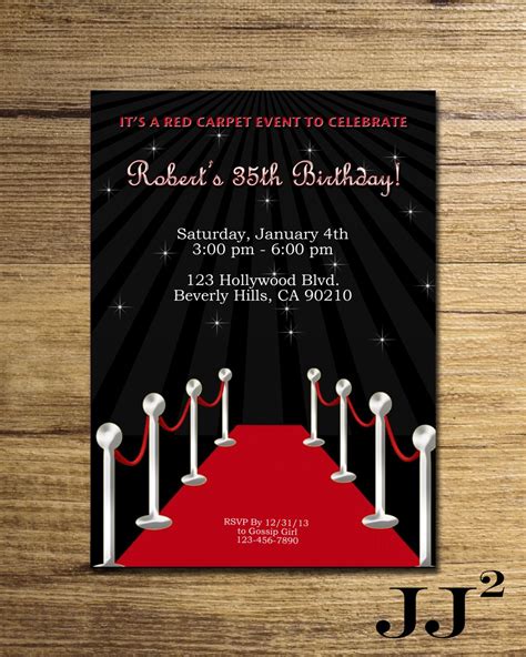 image result for hollywood glamour party invitations with images hollywood invitations