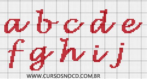Artesanato Letras Fáceis Para Bordar Ponto Cruz Alfabeto Completo