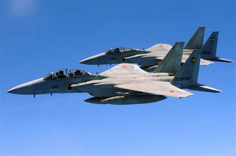 Filetwo Japan Air Self Defense Force F 15 Jets Wikimedia Commons