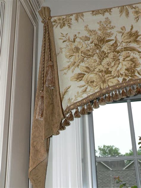 French Country Window Valances Custom Arch Cut Jabot Accents Etsy