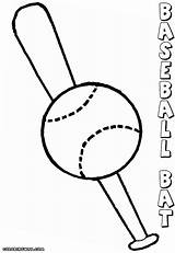 Baseball Bat Coloring Pages sketch template