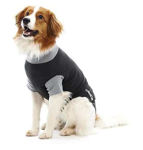 Buster Body Suit For Dogs Blackgrey Medium Uk