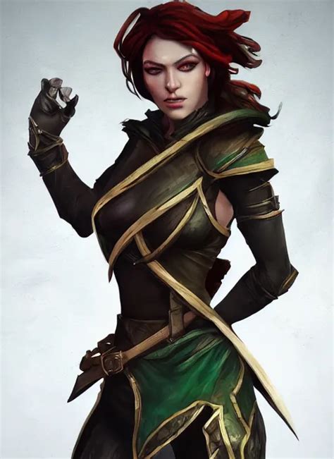 Fantasy Female Rogue Dnd Character Portrait Full Stable Diffusion
