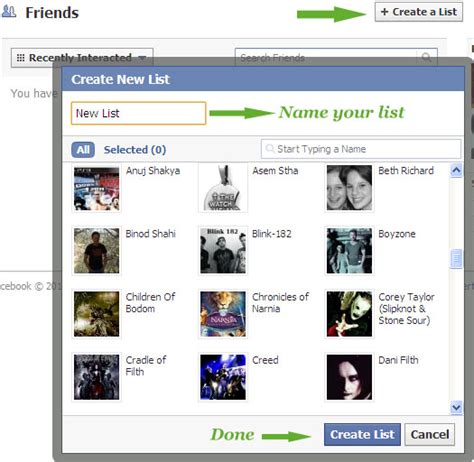 Of course, you can turn these notifications off if you so choose. facebook create friend list
