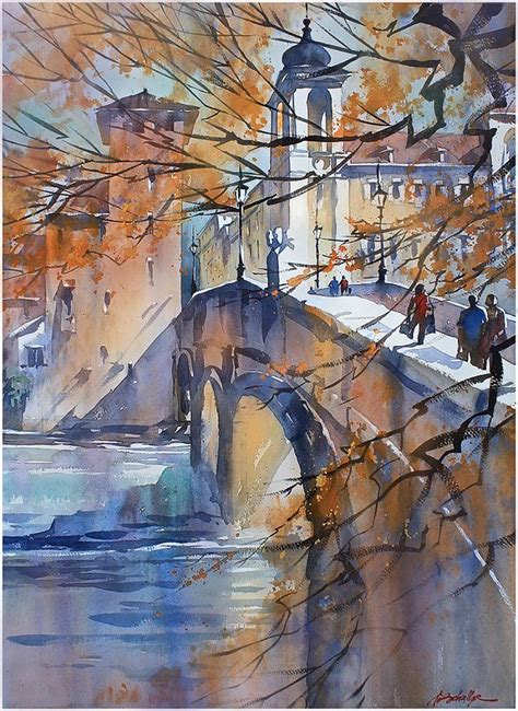 Pin By Людмила Полякова On Other Artists Watercolor Architecture
