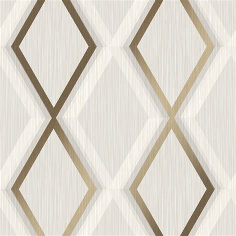I Love Wallpaper Profile Geometric Wallpaper Ivory Gold
