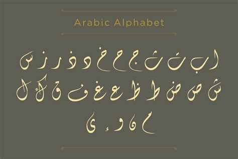 Arabic Alphabet Calligraphy