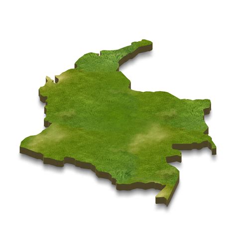 3d Map Illustration Of Colombia 12375120 Png