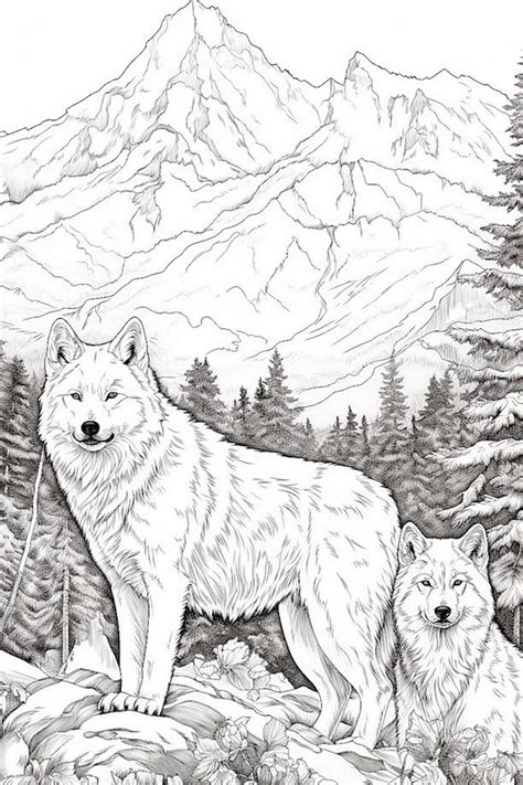 Coloring Pages Of Wolves In Love