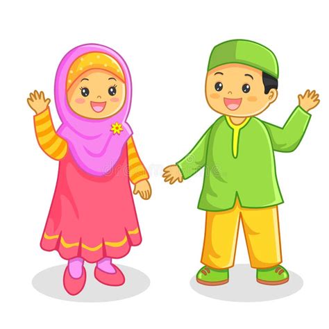 Muslim Kids Praying Cartoon Stock Illustrations 418 Muslim Kids