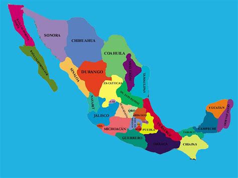 Mapa Coloreado De La RepÃºblica Mexicana Loyen