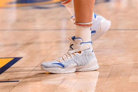 Oakland Ca January 23 The Sneakers Of Klay Thompson 11 Of The Golden State Warriors During