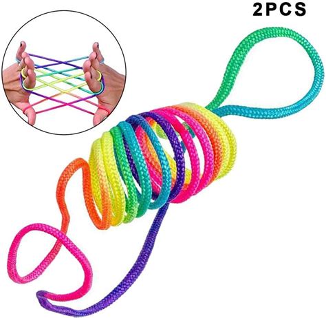 Recoverlove Kids Rainbow Finger Rope Set Finger String Coloured Thread