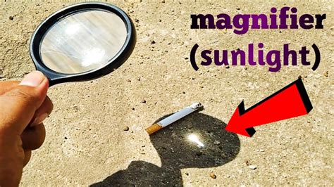 Magnifying Glass Burning Ants Experiment Magnifying Glass Cigarette Vs Magnifying Experiments