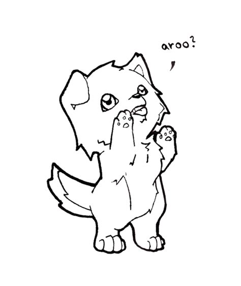 Anime Dog Coloring Page