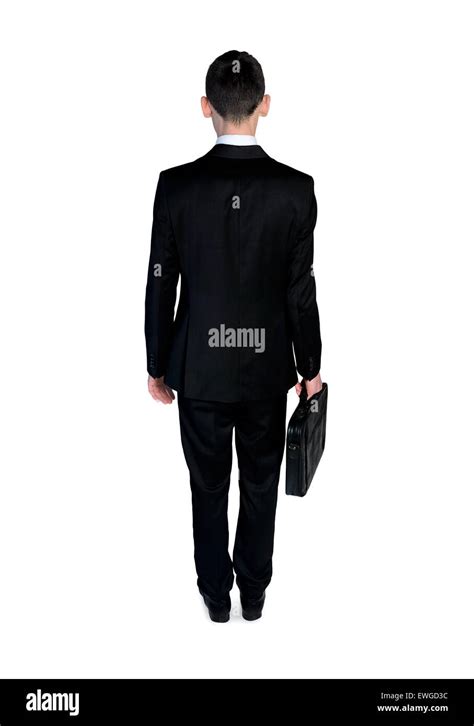 Isolated Business Man Back View Stock Photo Alamy
