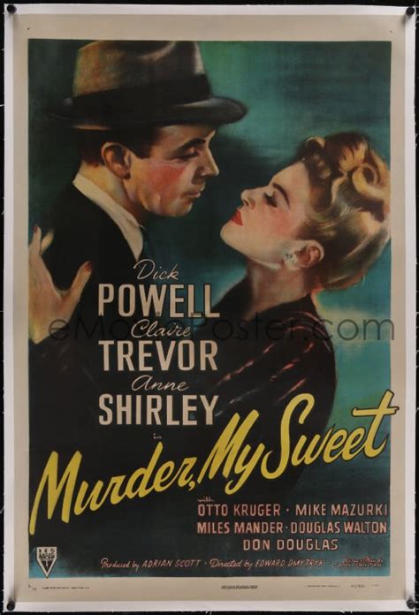 5p0572 Murder My Sweet Linen 1sh 1944 Dick Powell And Claire Trevor In Raymond