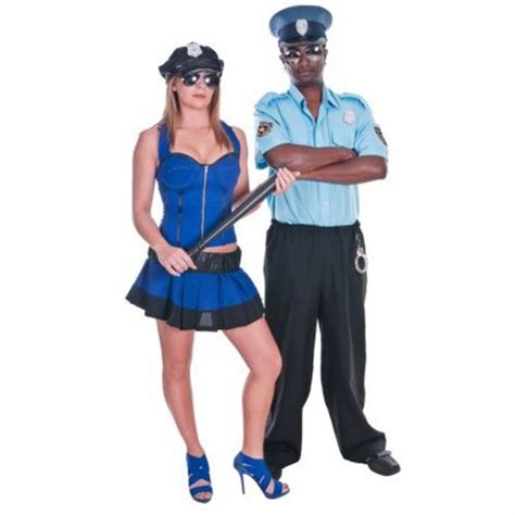 Police Couple Masquerade Costume Hire