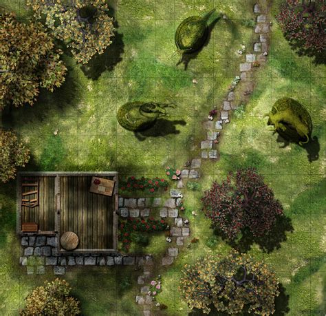 Gardmore Encounter 12 Groundskeepers Cottage Dungeon Maps Fantasy