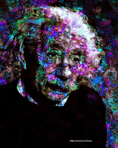 Albert Einstein Color Photo Print Watercolor Effect Einstein Etsy Uk