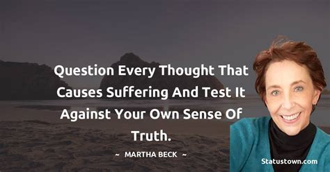 Question Every Thought That Causes Suffering And Test It Against Your