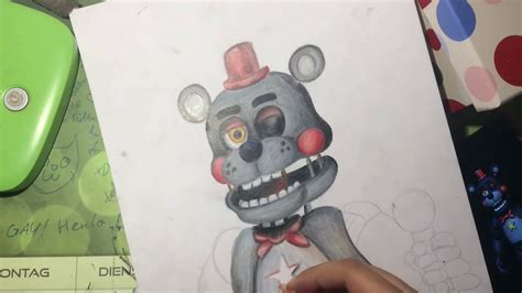 Another Drawing Challenge With Fun Freddy Drawing Lefty From Fnaf 6