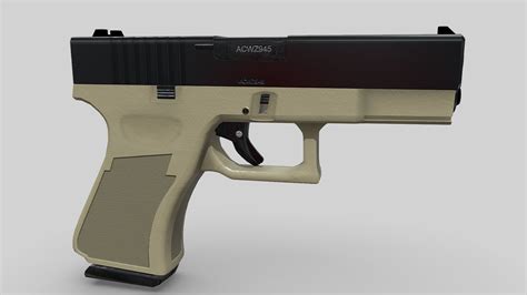 3d Model Glock 19 Modified Vr Ar Low Poly Cgtrader