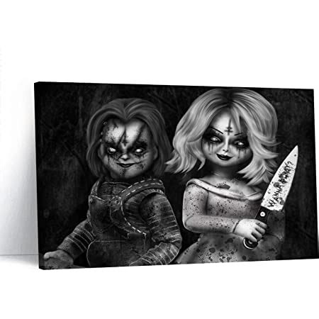 Amazon Com Vintage Metal Tin Sign Bride Of Chucky Horror Movie Poster For Bar Pub Home Coffee