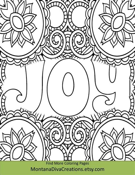 Maybe you would like to learn more about one of these? Joy Christmas Coloring Sheet Pretty Pattern Printable ...