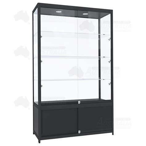 Aluminium Framed Upright Glass Showcases With Cabinet Shop Fittings Australia