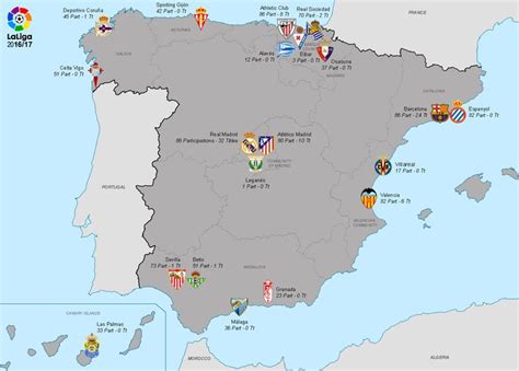 La Liga 201617 Map Of Teams • Rsoccer La Liga Map Teams