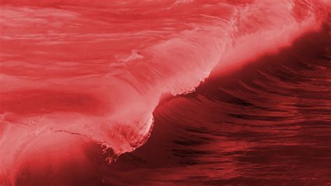 Beach With Red Waves Hd Red Aesthetic Wallpapers Hd Wallpapers Id
