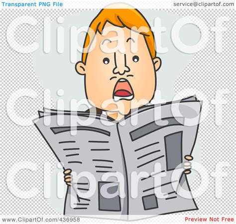 Royalty Free Rf Clipart Illustration Of A Shocked Man Holding Up A
