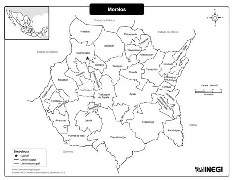 Mapa Del Estado De Morelos Con Municipios Mapas Para Descargar E