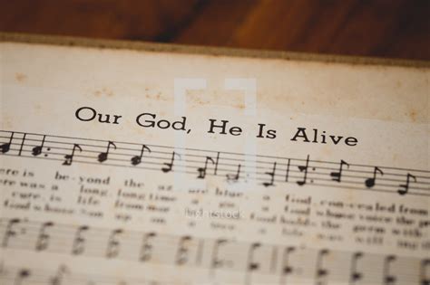 Our God He Is Alive Sheet Music — Photo — Lightstock