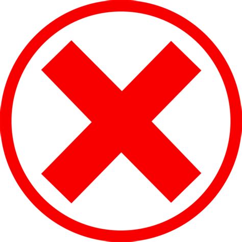 Red X Mark In Circle Free Clip Art