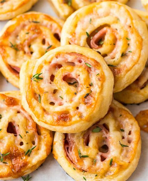 You must be fun at parties. Ham and Cheese Pinwheels - WellPlated.com