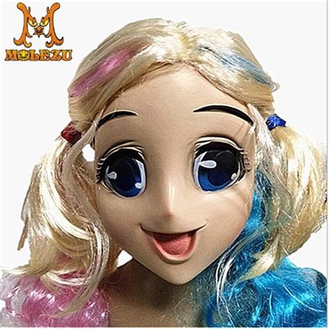 new hot design quality handmade silicone beautiful and sweet half female face crossdress mask