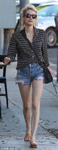 Emma Roberts Shows Off Her Lithe Limbs In Tiny Daisy Dukes As She Steps