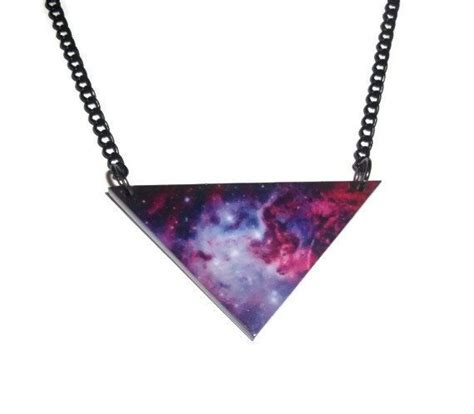 Nebula Necklace Space Triangle Necklace By KitschBitchJewellery 14 99