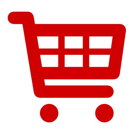 Red Simple Shopping Cart Icon Png Transparent Background Free Download