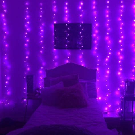 Purple Led Curtain Lights Fancy Bedroom Purple Room Decor Aesthetic