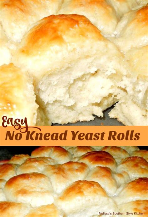 This recipe yields a dozen dinner rolls, but the recipe can easily be halved if you only want to bake six rolls for dinner or doubled when you need more. Easy No Knead Yeast Rolls - melissassouthernstylekitchen.com