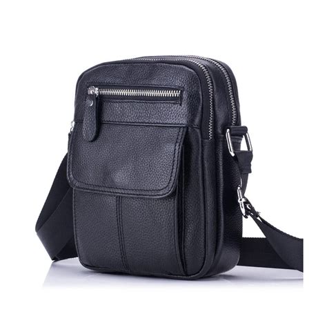 Brand Design Genuine Leather Mens Messenger Bag Fashion Casual Male