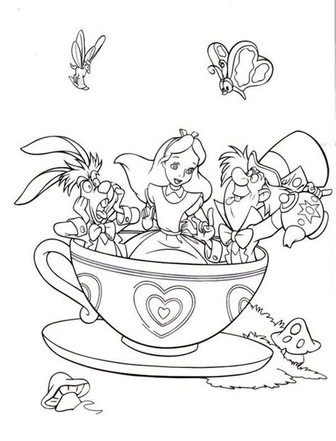 Alice In Wonderland Coloring Pages Disney Coloring Pages Cute