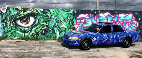Wynwoods Newest Mural Is A Miami Police Car Wynwood Business
