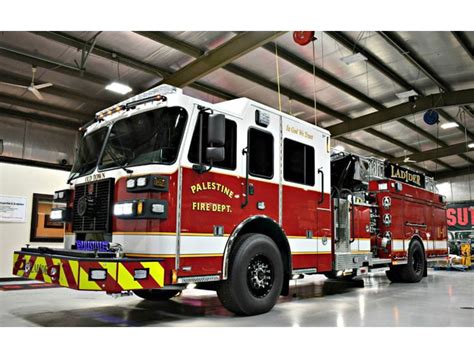 Palestine Tx Fire Department Takes Delivery Of Sutphen Custom Aerial